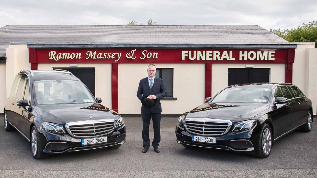Outside of the Massey Ramon & Son funeral home in Kildare