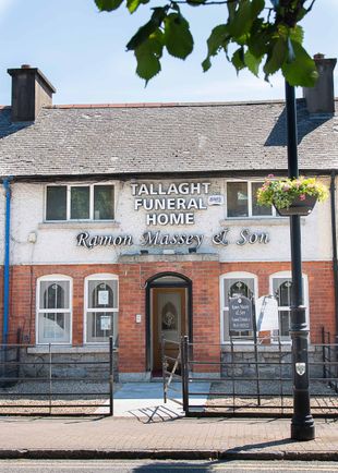Outside Ramon Massey & Son's funeral home in Tallaght