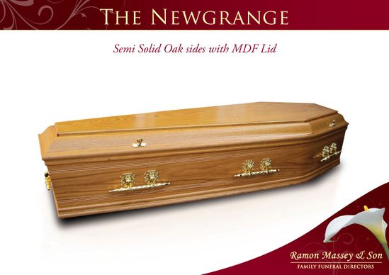 the Newgrange coffin with a semi oak sides with MDF lid