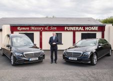 Outside Ramon Massey & Son's funeral home in Celbridge